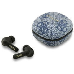 Wireless earphones TWS ENC Guess 4G Classic Metal Logo blue