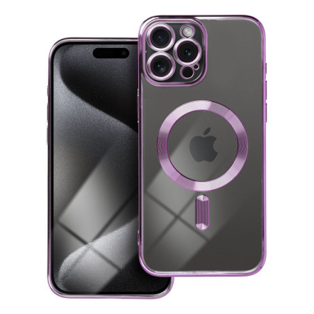 ELECTRO MAG COVER case compatible with MagSafe for IPHONE 15 Pro Max deep purple