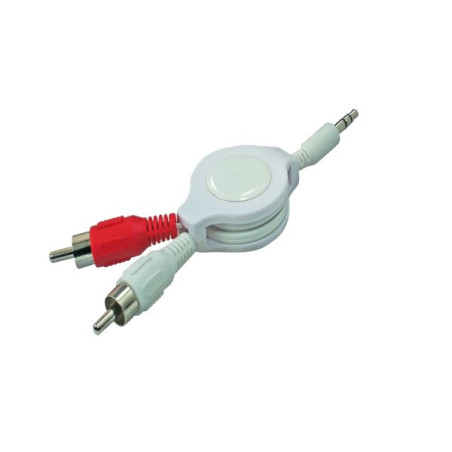Audio Connector Kabel auf Cinch auf ausziehbarer Spule