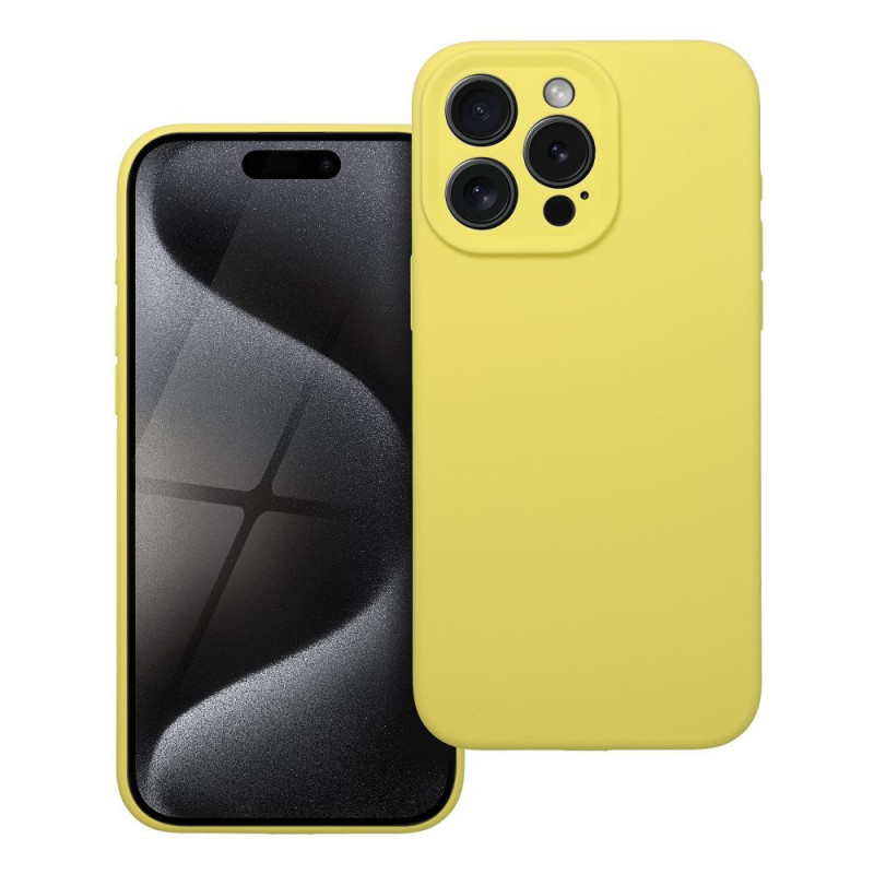 Case SILICONE 2mm for IPHONE 15 Pro Max lemon Case SILICONE 2mm for IPHONE 15 Pro Max lemon