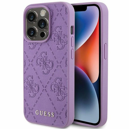 GUESS case for IPHONE 15 Pro Max GUHCP15XP4EPMU (Quilted 4G Classic) light purple