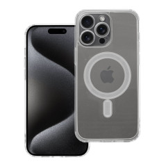 CLEAR MAG COVER case with camera protection compatible with MagSafe for IPHONE 15 Pro Max transparent