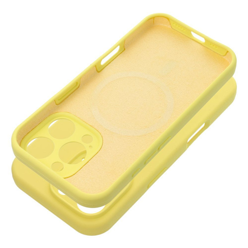 Case SILICONE 2mm for IPHONE 15 Pro Max compatible with MagSafe lemon Case SILICONE 2mm for IPHONE 15 Pro Max compatible with MagSafe lemon