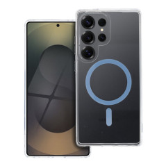 Drop Glue Colorful Ring Mag Cover compatible with MagSafe for SAMSUNG S25 ULTRA light blue