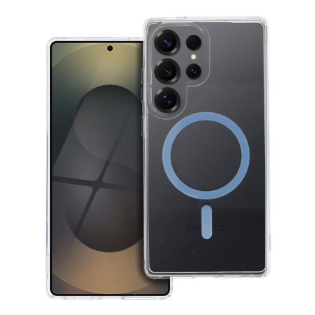 Drop Glue Colorful Ring Mag Cover compatible with MagSafe for SAMSUNG S25 ULTRA light blue