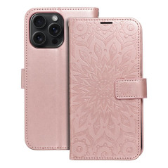 MEZZO Book case for IPHONE 15 Pro Max mandala rose gold