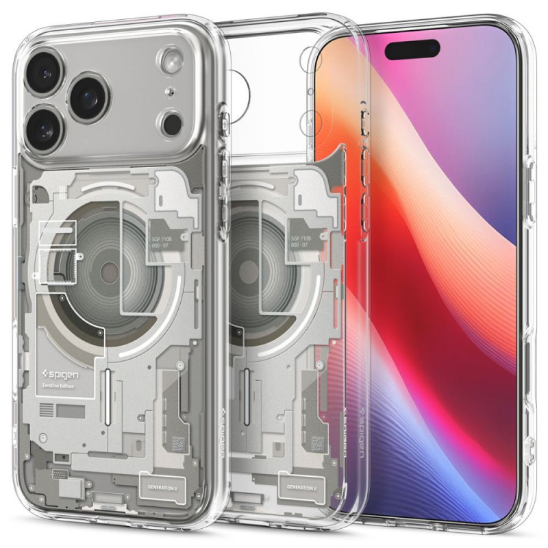SPIGEN case ULTRA HYBRID MAG compatible with MagSafe for IPHONE 17 Pro zero one natural tutanium SPIGEN case ULTRA HYBRID MAG compatible with MagSafe for IPHONE 17 Pro zero one natural tutanium