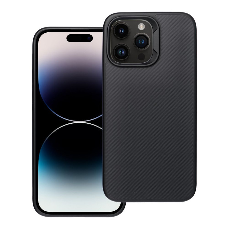 Case for iPhone 14 PRO MAX Carbon Elite Mag Cover compatible with MagSafe black Case for iPhone 14 PRO MAX Carbon Elite Mag Cover compatible with MagSafe black