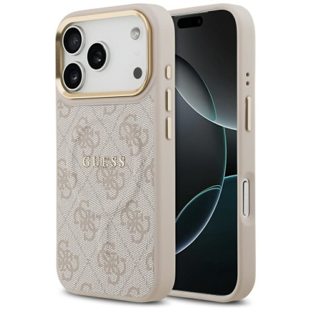 GUESS case for IPHONE 17 Pro compatible with MagSafe GUHMP17LP4MSEGCP (PU 4G W/ Classic) pink