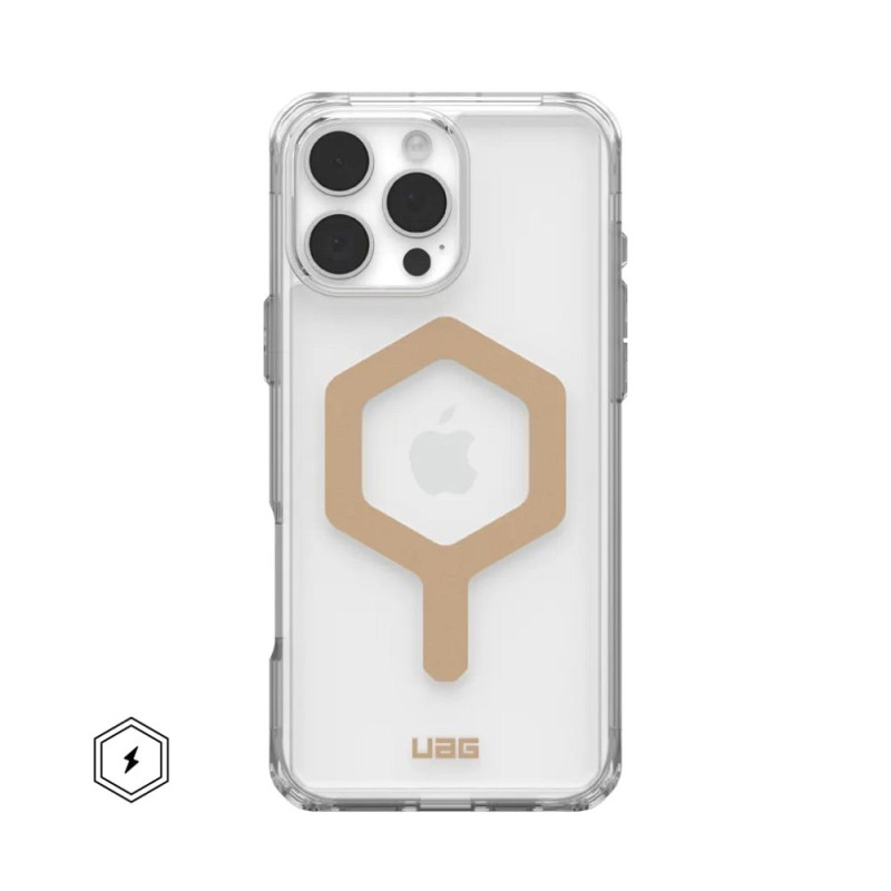 UAG Urban Armor Gear case PLYO compatible with MagSafe for IPHONE 16 Pro Max ice / gold