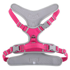Dog harness OXFORD B size L pink grey