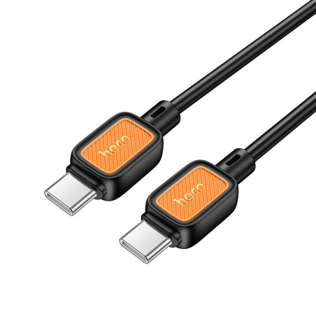 Cable USB C to USB C Hoco 3A 60W 1 m X108 black