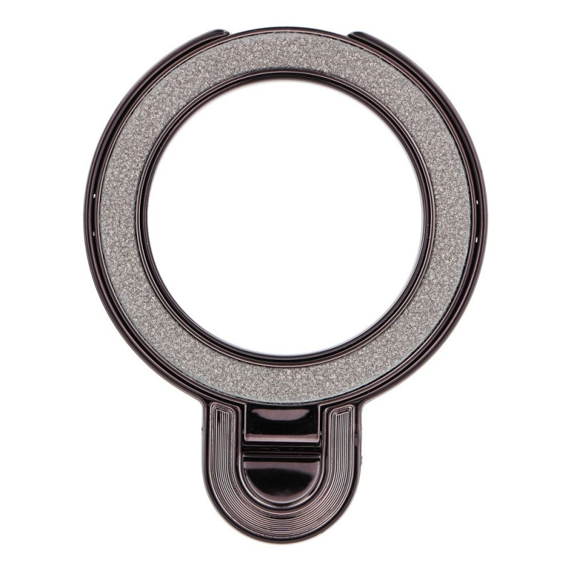 Phone stand CIRCLE GLITTER - stick-on - black