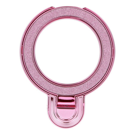 Phone stand CIRCLE GLITTER - stick-on - pink