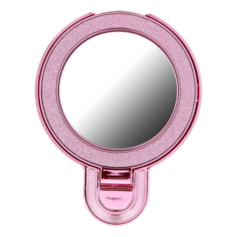 Phone stand CIRCLE MIRROR - stick-on - pink