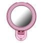 Phone stand CIRCLE MIRROR - stick-on - pink