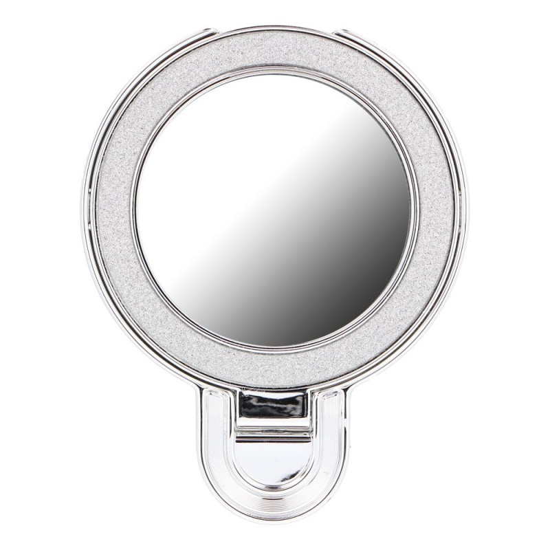 Phone stand CIRCLE MIRROR - stick-on - silver