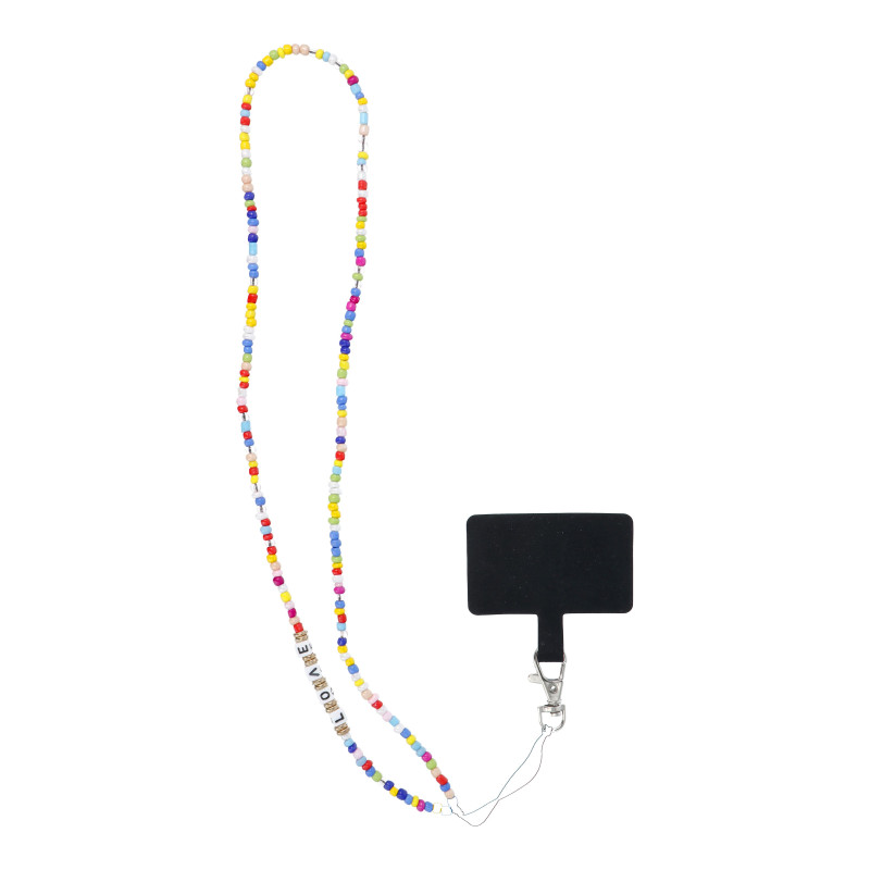 PIXIE Phone lanyard, Phone pendant / cord length 68cm (34cm in the loop) / on neck - beads