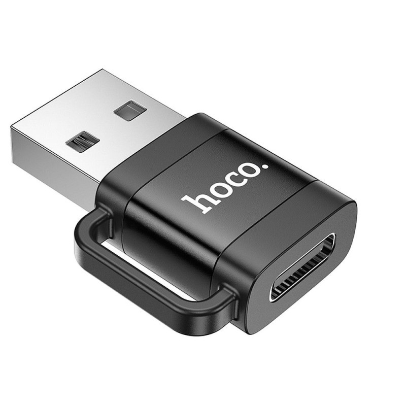 Adapter OTG USB A to USB C Hoco 3A UA31D black Adapter OTG USB A to USB C Hoco 3A UA31D black