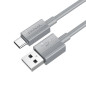 Cable USB A to USB C Hoco 3A 1 m X107 gray