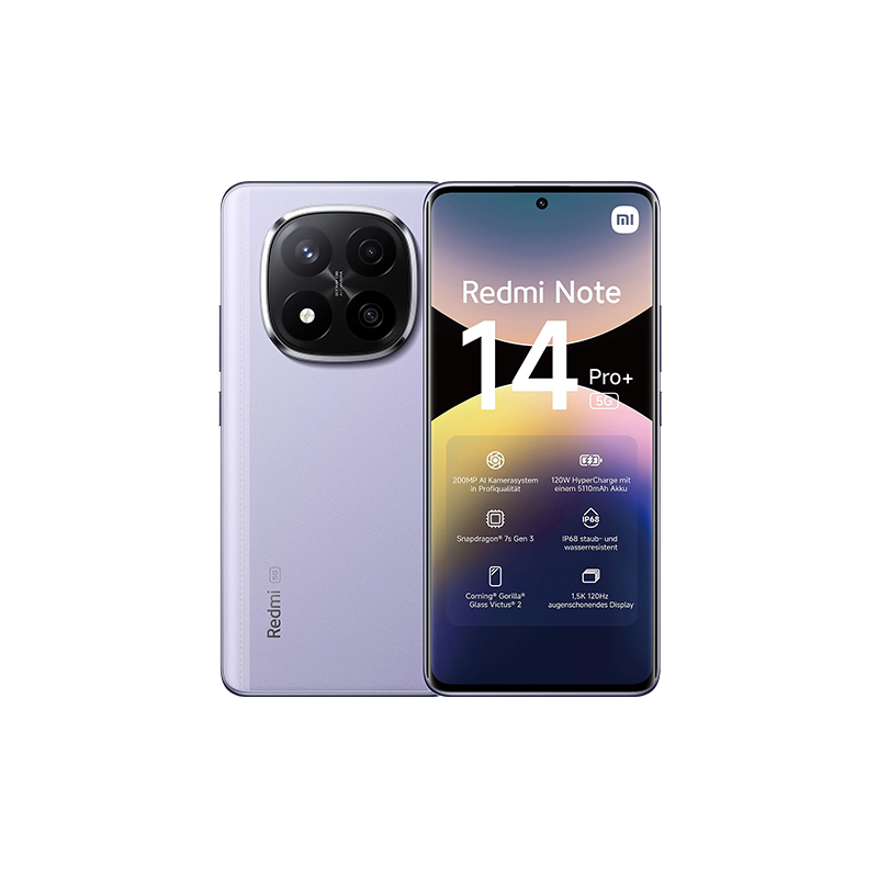 Xiaomi Redmi Note 14 Pro+ 5G Dual Sim 12GB RAM 512GB - Lavender Purple