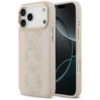GUESS case for IPHONE 17 Pro Max compatible with MagSafe GUHMP17XPG4SEMCP (PU W/ 4G Stripe) pink