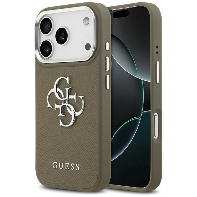 GUESS case for IPHONE 17 Pro compatible with MagSafe GUHCP17LPG4SMCEW (Grained PU W/ Big 4G Classic Logo) brown GUESS case for IPHONE 17 Pro compatible with MagSafe GUHCP17LPG4SMCEW (Grained PU W/ Big 4G Classic Logo) brown