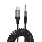 Cable AUX Jack 3,5 mm to USB C Hoco 1,5 m UPA33B black