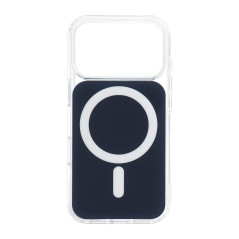 CLEAR FUSION MAG COVER Case compatible with MagSafe for IPHONE 16 Pro navy blue