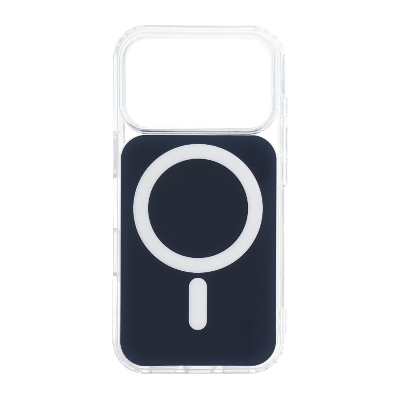 CLEAR FUSION MAG COVER Case compatible with MagSafe for IPHONE 16 Pro navy blue
