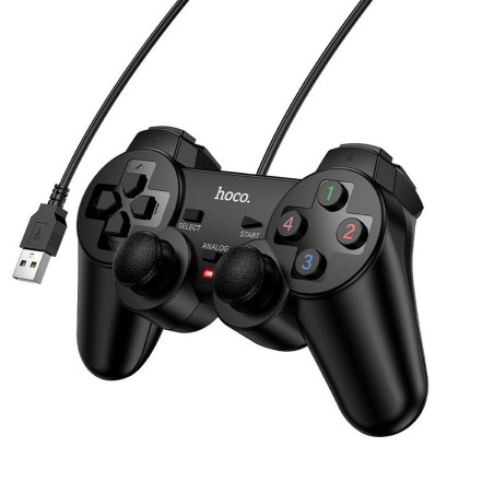 Wire gamepad Hoco for PC Fast Link GA3 black