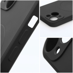 SILIKON-CASE MagSafe-kompatibel schwarz für Apple iPhone 15 Plus