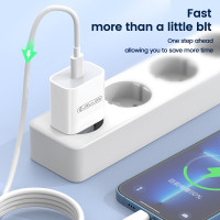 CHARGER USB-C + CABLE LIGHTNING 20W  JELLICO AK180 PD