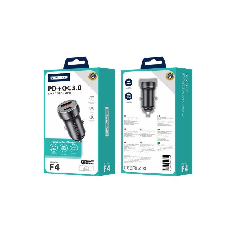 KFZ POWER-ADAPTER USB-A/USB-C JELLICO 20W PD / QC3.0