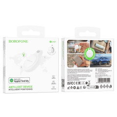 Borofone Tag / Tracker white (Apple Find My network compatible)