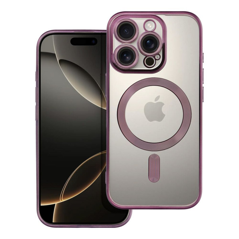 ELECTRO MAG COVER case compatible with MagSafe for IPHONE 16 Pro deep purple
