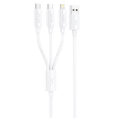 3in1-Kabel FONENG XS07: USB-A auf microUSB + LIGHTNING + USB-C (1