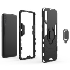 SILIKON ARMOR RING CASE schwarz für Samsung A125 Galaxy A12| M127 Galaxy M12