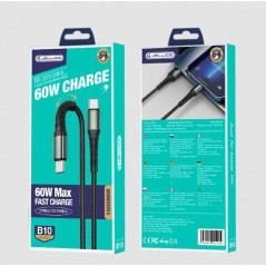 CABLE USB-C - USB-C 100cm Jellico Premium Braided B10 60W