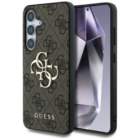 GUESS case for SAMSUNG S25 GUHCS25S4GMGBR (4G PU Big Logo) brown