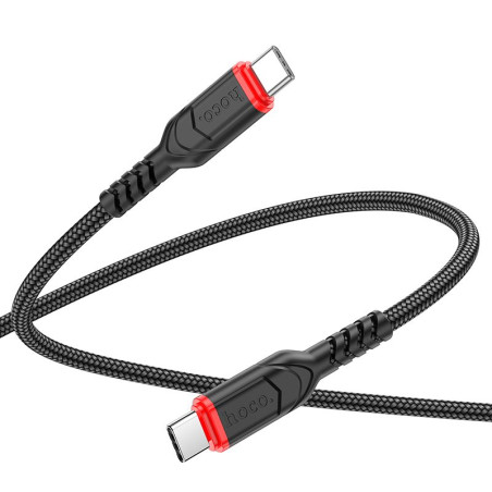 Cable USB C to USB C Hoco 3A 60W 3 m X59 black