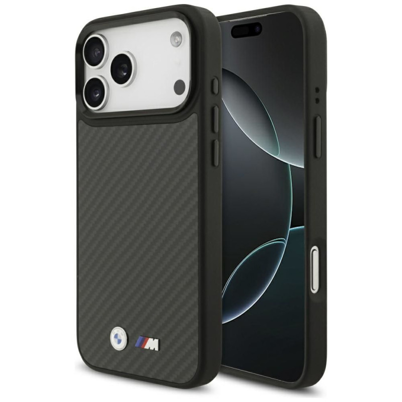 BMW case for IPHONE 17 Pro Max compatible with MagSafe BMHMP17X24CFMMK (Kevlar Matt) black BMW case for IPHONE 17 Pro Max compatible with MagSafe BMHMP17X24CFMMK (Kevlar Matt) black