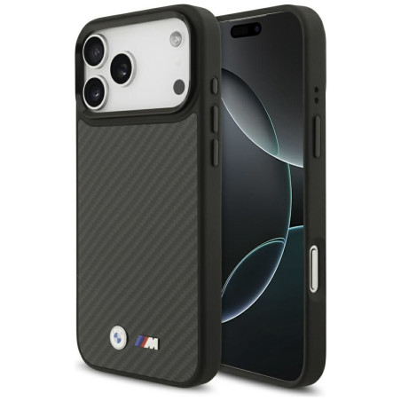 BMW case for IPHONE 17 Pro Max compatible with MagSafe BMHMP17X24CFMMK (Kevlar Matt) black