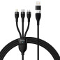 6in1-Kabel USB-C+USB-A --- USB-C+Lightning+microUSB 20W 100cm BASEUS