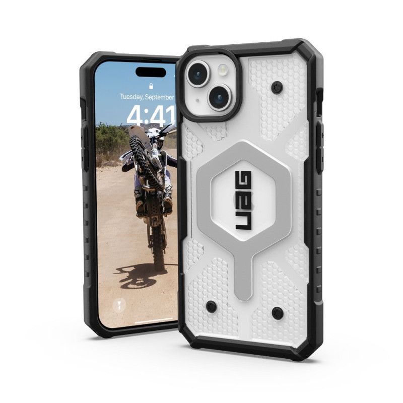UAG Urban Armor Gear case PATHFINDER compatible with Magsafe for IPHONE 15 Plus ice