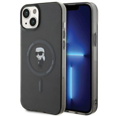 KARL LAGERFELD case for IPHONE 15 Plus KLHMP15MHFCKNOK (Ikonik + MAG) black