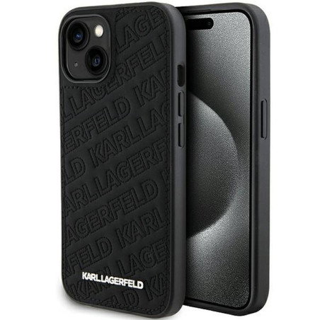 KARL LAGERFELD case for IPHONE 15 Plus KLHCP15MPQKPMK (Quilted Pattern) black