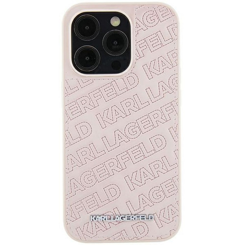 KARL LAGERFELD case for IPHONE 15 Plus KLHCP15MPQKPMP (Quilted Pattern) pink