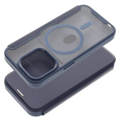 SSMART MAG Book case compatible with MagSafe for IPHONE 15 Pro blue