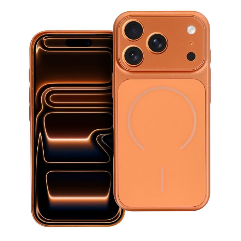 Case for iPhone 16 PRO Make 17 compatible with MagSafe orange